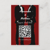 Elegante moderne Homosexuelle Hochzeit Begleitkarte (Rückseite)