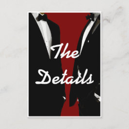 Elegante moderne Homosexuelle Hochzeit Begleitkarte