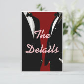 Elegante moderne Homosexuelle Hochzeit Begleitkarte (Stehend Vorderseite)