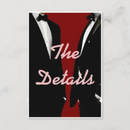 Elegante moderne Homosexuelle Hochzeit Begleitkarte