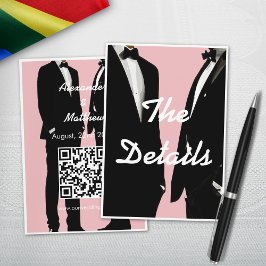 Elegante moderne Homosexuelle Hochzeit Begleitkarte