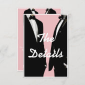 Elegante moderne Homosexuelle Hochzeit Begleitkarte (Vorne/Hinten)