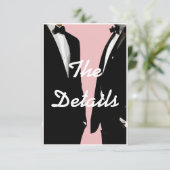 Elegante moderne Homosexuelle Hochzeit Begleitkarte (Stehend Vorderseite)