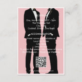 Elegante moderne Homosexuelle Hochzeit Begleitkarte (Rückseite)