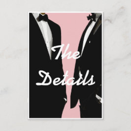 Elegante moderne Homosexuelle Hochzeit Begleitkarte