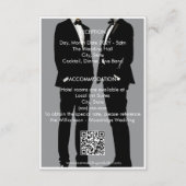 Elegante moderne Homosexuelle Hochzeit Begleitkarte (Rückseite)