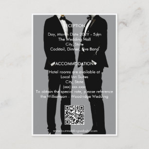 Elegante moderne Homosexuelle Hochzeit Begleitkarte