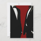 Elegante moderne Homosexuelle Hochzeit Einladung (Rückseite)