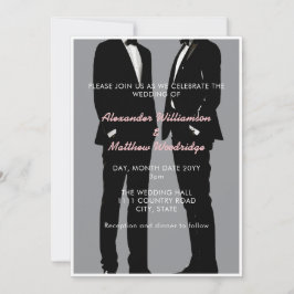 Elegante moderne Homosexuelle Hochzeit Einladung