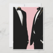 Elegante moderne Homosexuelle Hochzeit Einladung (Rückseite)