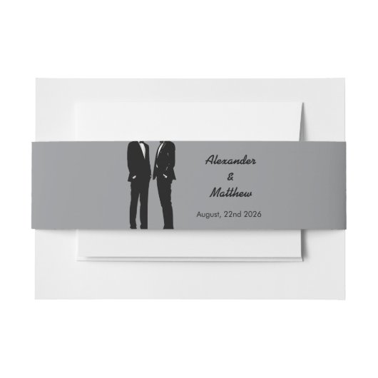 Elegante moderne Homosexuelle Hochzeit Einladungsbanderole (Vorderseite Beispiel)