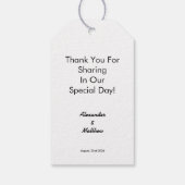 Elegante moderne Homosexuelle Hochzeit Geschenkanhänger (Rückseite)