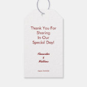 Elegante moderne Homosexuelle Hochzeit Geschenkanhänger (Rückseite)