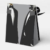 Elegante moderne Homosexuelle Hochzeit Geschenkschachtel (Rückseite)