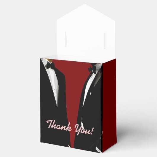 Elegante moderne Homosexuelle Hochzeit Geschenkschachtel (Geöffnet)