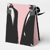 Elegante moderne Homosexuelle Hochzeit Geschenkschachtel (Rückseite)