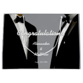 Elegante moderne Homosexuelle Hochzeit Große Geschenktüte (Vorderseite)