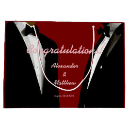 Elegante moderne Homosexuelle Hochzeit Große Geschenktüte