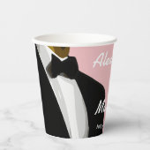 Elegante moderne Homosexuelle Hochzeit Pappbecher (Vorderseite)