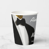 Elegante moderne Homosexuelle Hochzeit Pappbecher (Vorderseite)