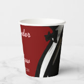 Elegante moderne Homosexuelle Hochzeit Pappbecher (Rückseite)