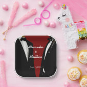 Elegante moderne Homosexuelle Hochzeit Pappteller (Party)