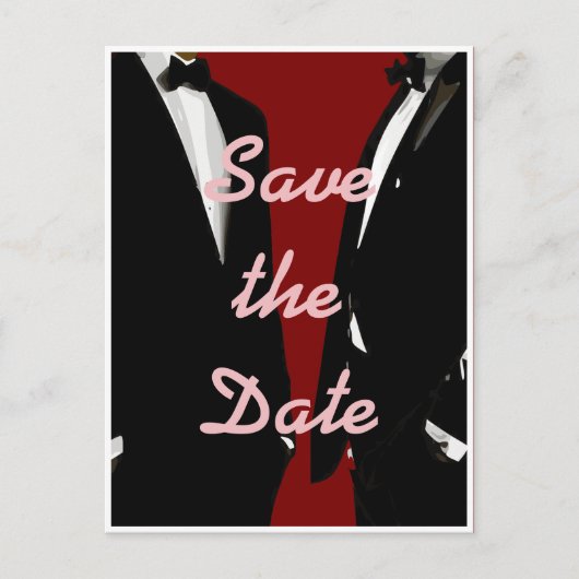 Elegante moderne Homosexuelle Hochzeit Postkarte (Vorderseite)