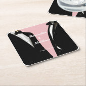 Elegante moderne Homosexuelle Hochzeit Rechteckiger Pappuntersetzer (angewinkelt)