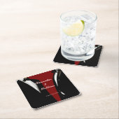 Elegante moderne Homosexuelle Hochzeit Rechteckiger Pappuntersetzer (Vor Ort)