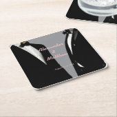 Elegante moderne Homosexuelle Hochzeit Rechteckiger Pappuntersetzer (angewinkelt)