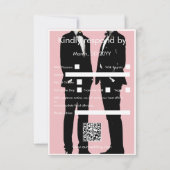 Elegante moderne Homosexuelle Hochzeit RSVP Karte (Rückseite)
