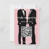 Elegante moderne Homosexuelle Hochzeit RSVP Karte (Rückseite)
