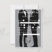 Elegante moderne Homosexuelle Hochzeit RSVP Karte (Rückseite)