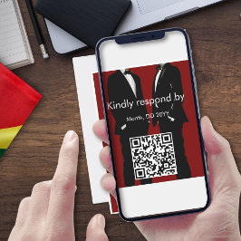 Elegante moderne Homosexuelle Hochzeit RSVP Karte