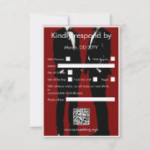 Elegante moderne Homosexuelle Hochzeit RSVP Karte (Rückseite)