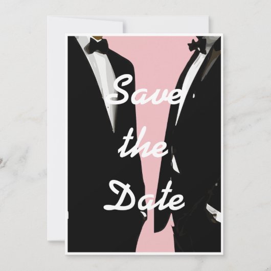 Elegante moderne Homosexuelle Hochzeit Save The Date (Vorderseite)