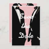 Elegante moderne Homosexuelle Hochzeit Save The Date (Vorne/Hinten)