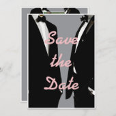 Elegante moderne Homosexuelle Hochzeit Save The Date (Vorne/Hinten)