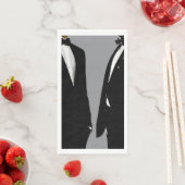 Elegante moderne Homosexuelle Hochzeit Serviette (Beispiel)