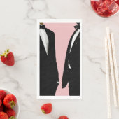 Elegante moderne Homosexuelle Hochzeit Serviette (Beispiel)