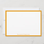 Elegante moderne Honey Border Flat Note Card Mitteilungskarte (Vorderseite)