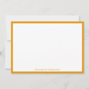 Elegante moderne Honey Border Flat Note Card Mitteilungskarte