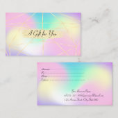 Elegante moderne, humorgraphische Geometrie,Streif Rabattkarte (Vorne/Hinten)