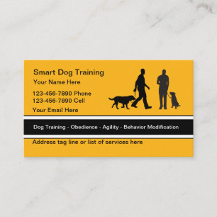 Elegante moderne Hundetrainer Visitenkarten Visitenkarte