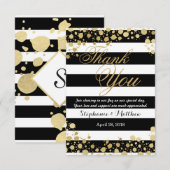 Elegante moderne Imitat-GoldSpritzer und -streifen Dankeskarte (Vorne/Hinten)