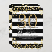 Elegante moderne Imitat-GoldSpritzer und -streifen Einladung (Vorne/Hinten)