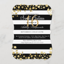 Elegante moderne Imitat-GoldSpritzer und -streifen Einladung