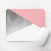 elegante moderne Imitat silber rot rosa geometrisc Mousepad (Mit Mouse)