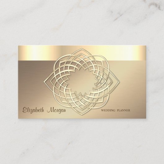 Elegante, moderne,Imitate Gold Border Visitenkarte (Vorderseite)