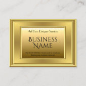 Elegante Moderne Imitate Gold Metal Minimalistisch Visitenkarte (Vorderseite)
